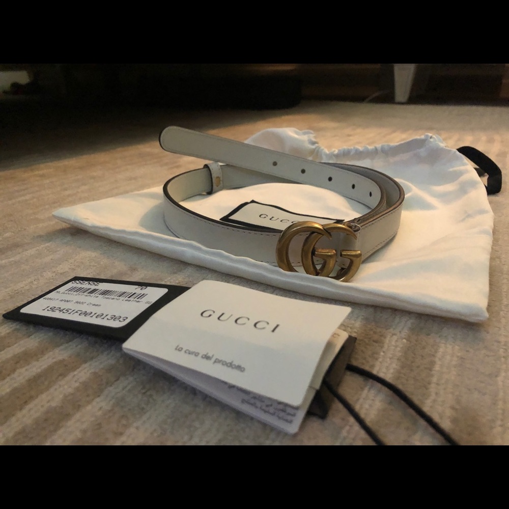 Gucci Off-White Toscano Leather Belt